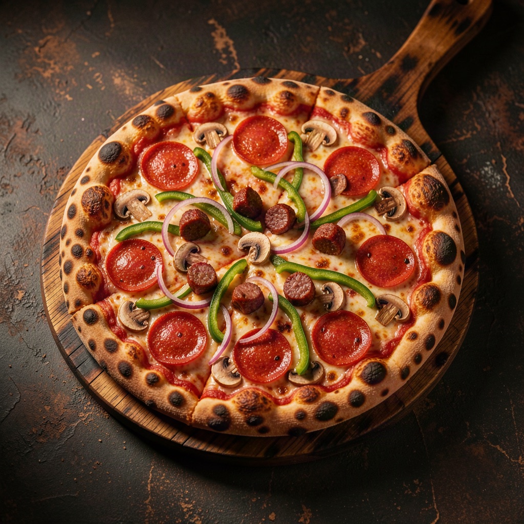 The Costco Supreme pizza