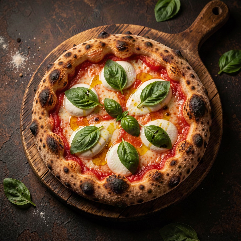 The Margherita pizza