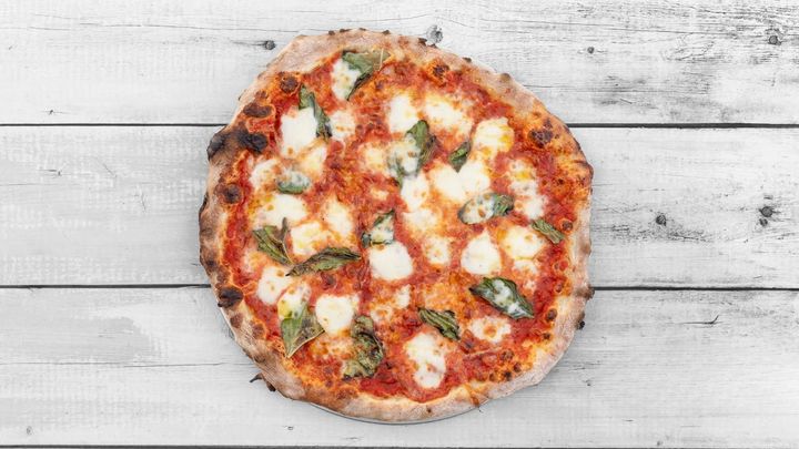 The Margherita pizza